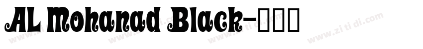 AL Mohanad Black字体转换